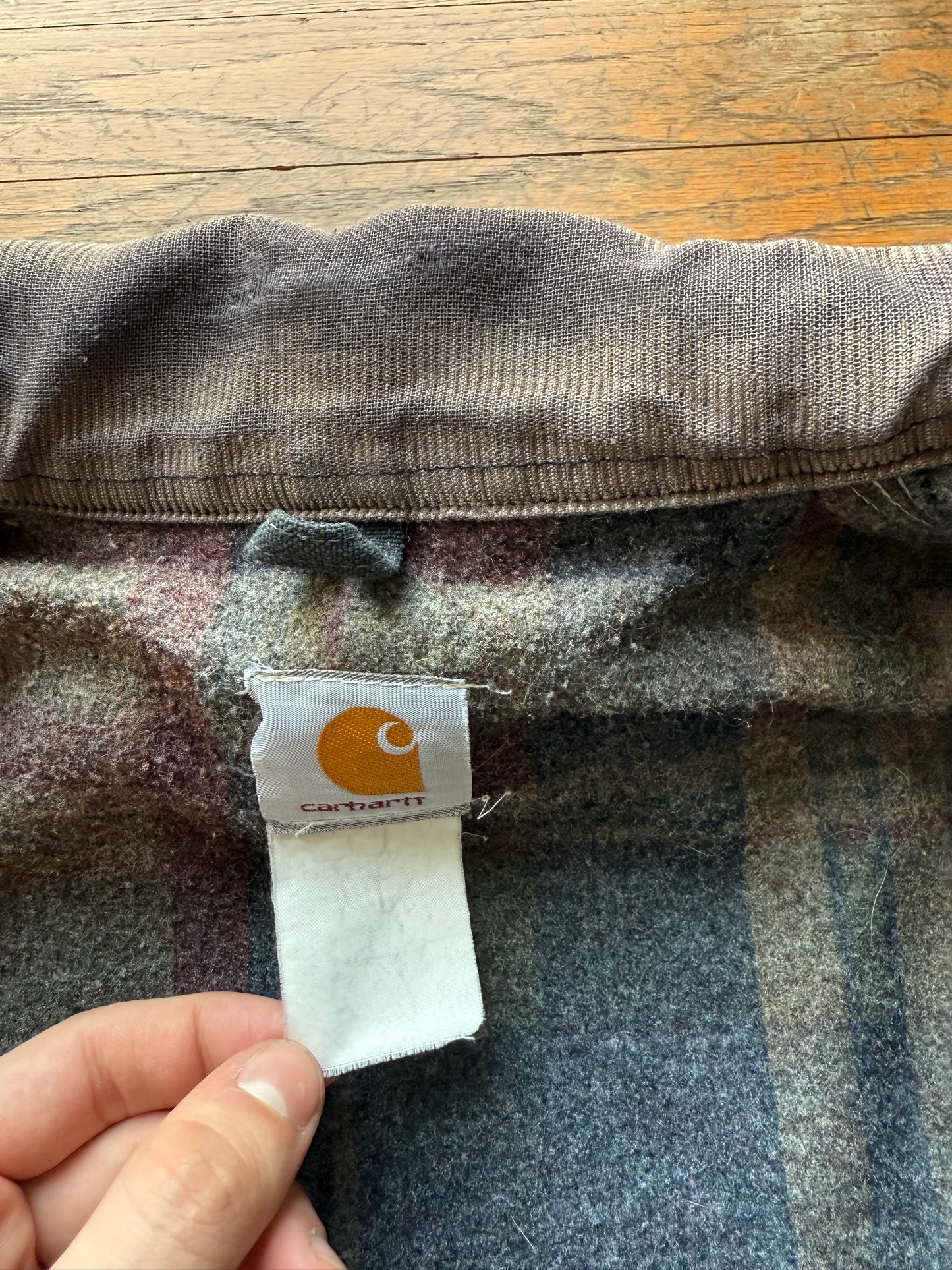 Faded Charcoal Black Carhartt Detroit Jacket - Boxy Medium