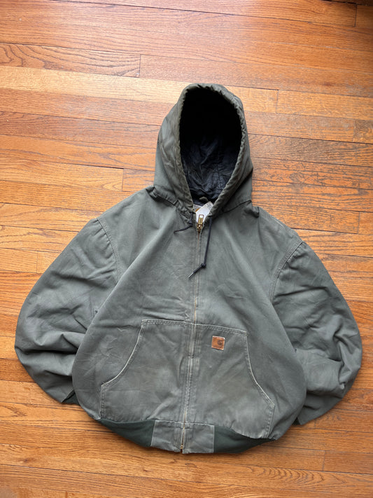 Faded Olive Green Carhartt Active Jacket - Large
