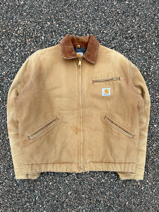 Faded Tan Carhartt Detroit Jacket - Boxy M-L