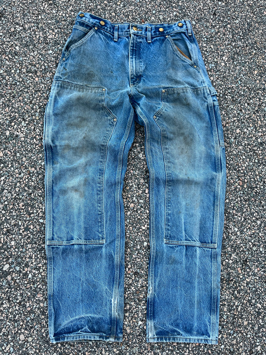 Faded Denim Carhartt Double Knee Pants - 33 x 33