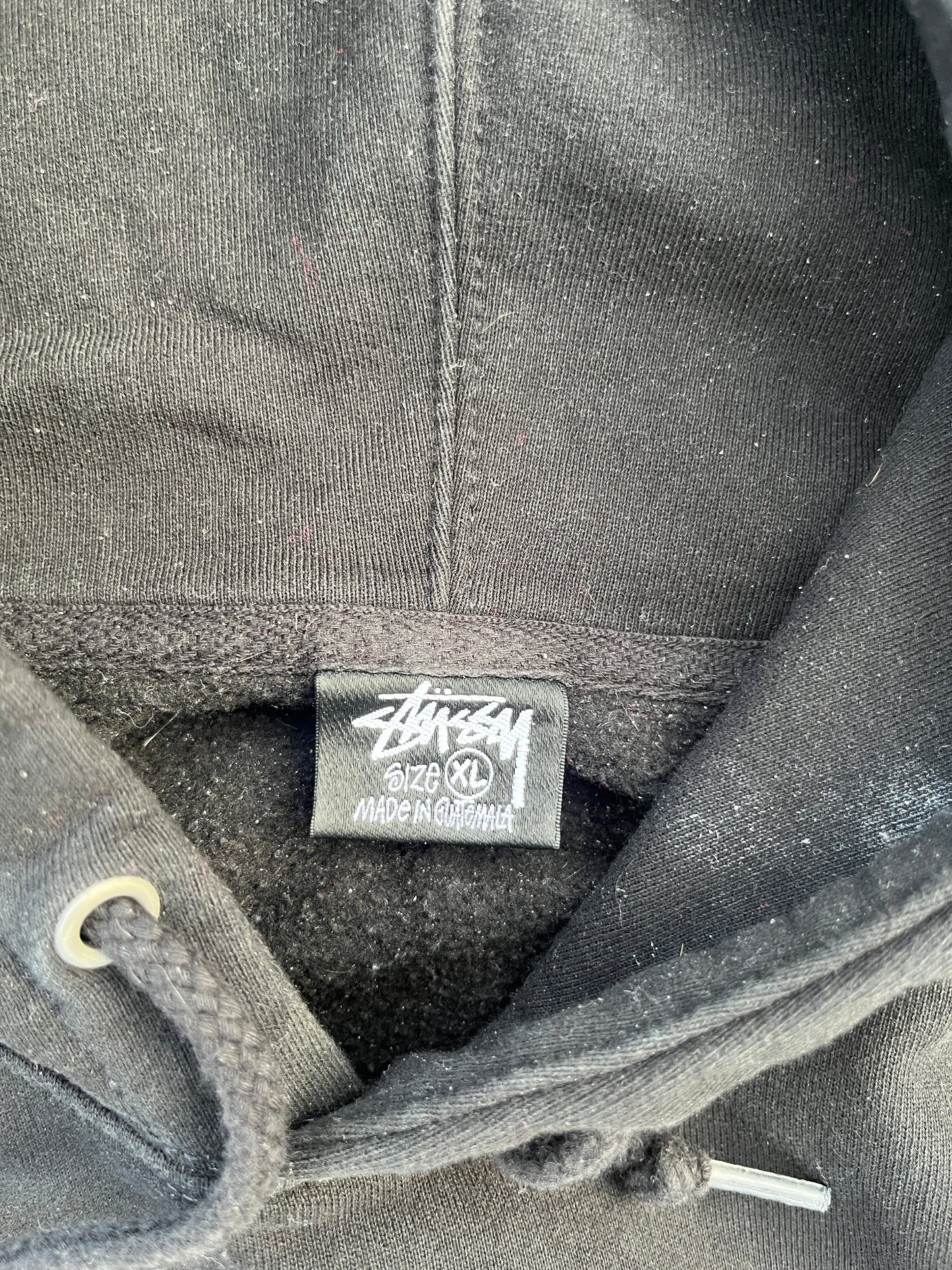 Rare Black Stussy Psychedelic Hoodie - XL