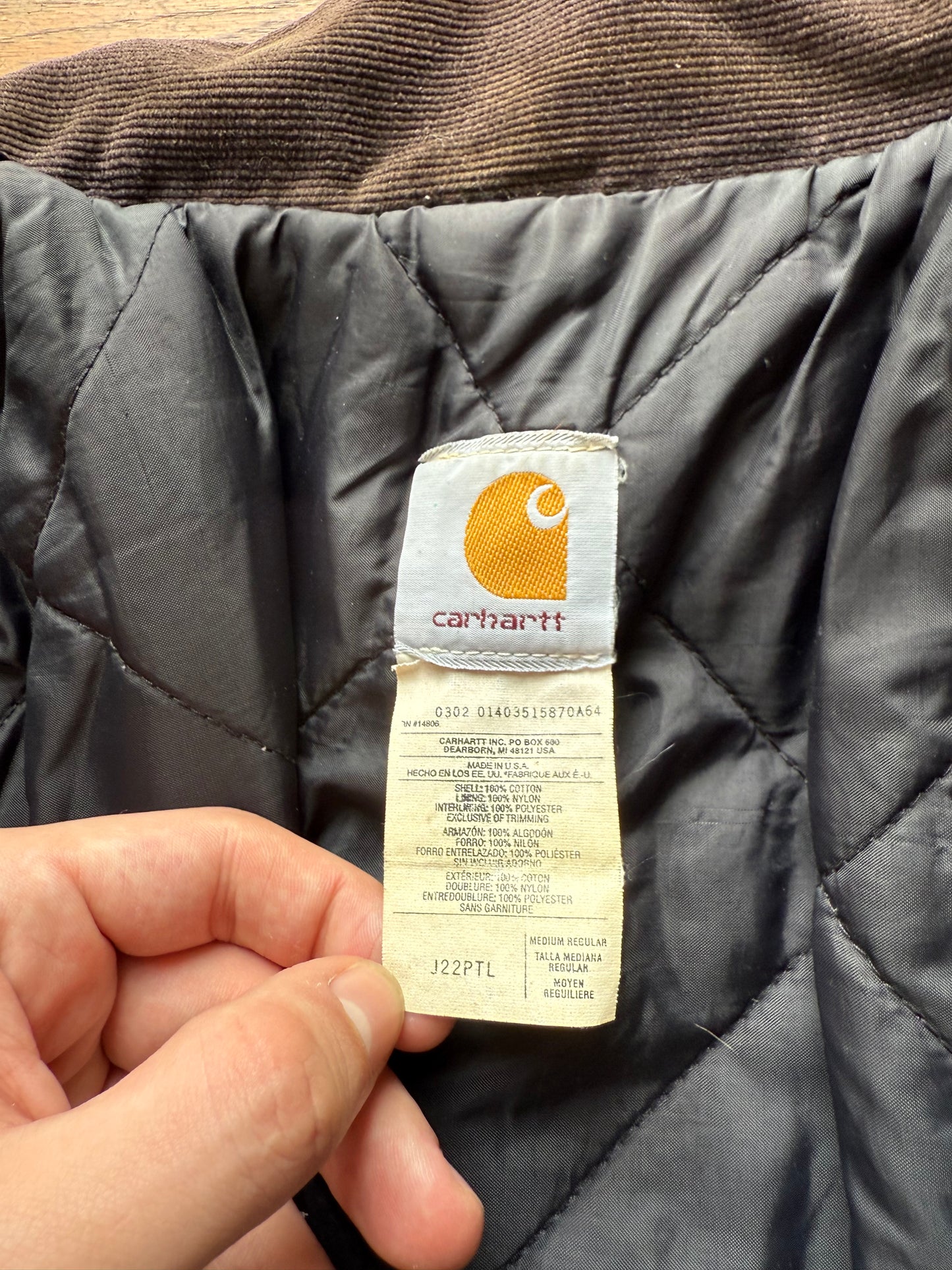 Faded Petrol Blue Carhartt Arctic Jacket - Medium