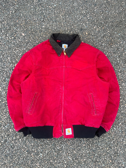 Faded Strawberry Red Carhartt Santa Fe Jacket - Large