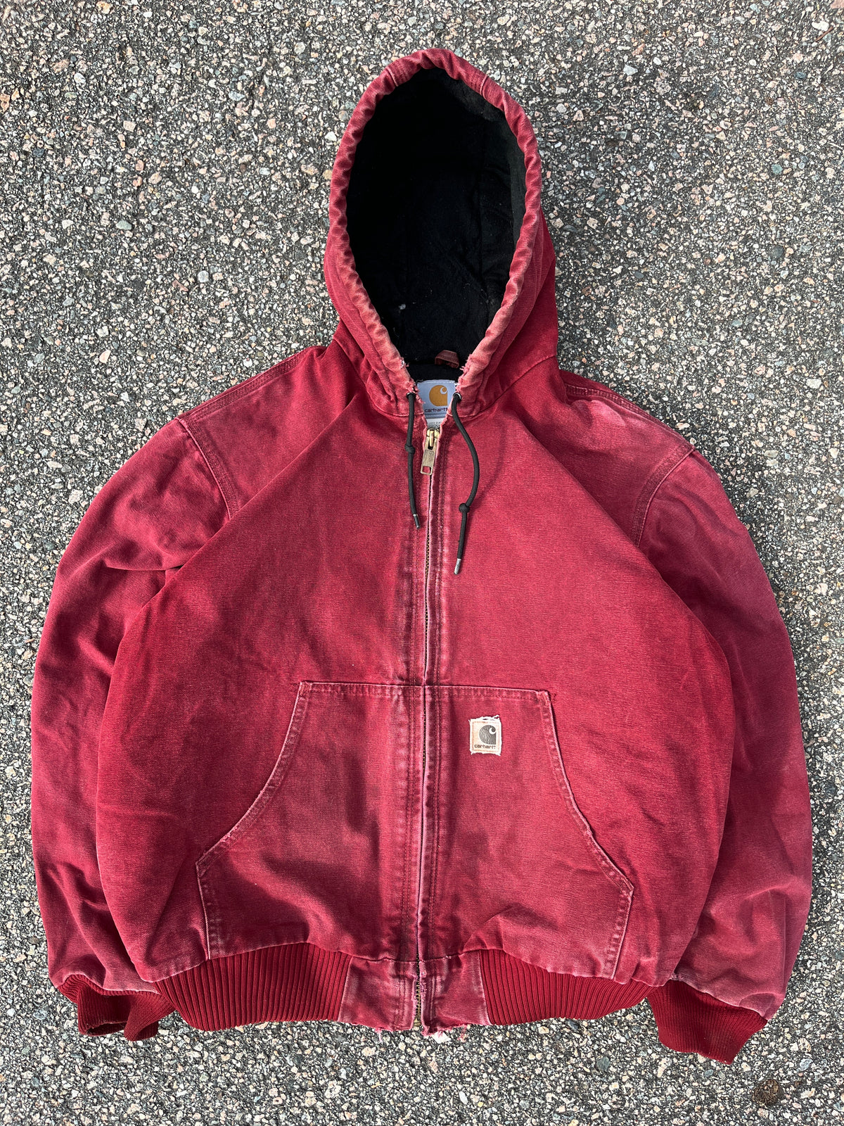 Faded Crimson Red Carhartt Active Jacket - Large