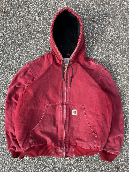 Faded Crimson Red Carhartt Active Jacket - Large