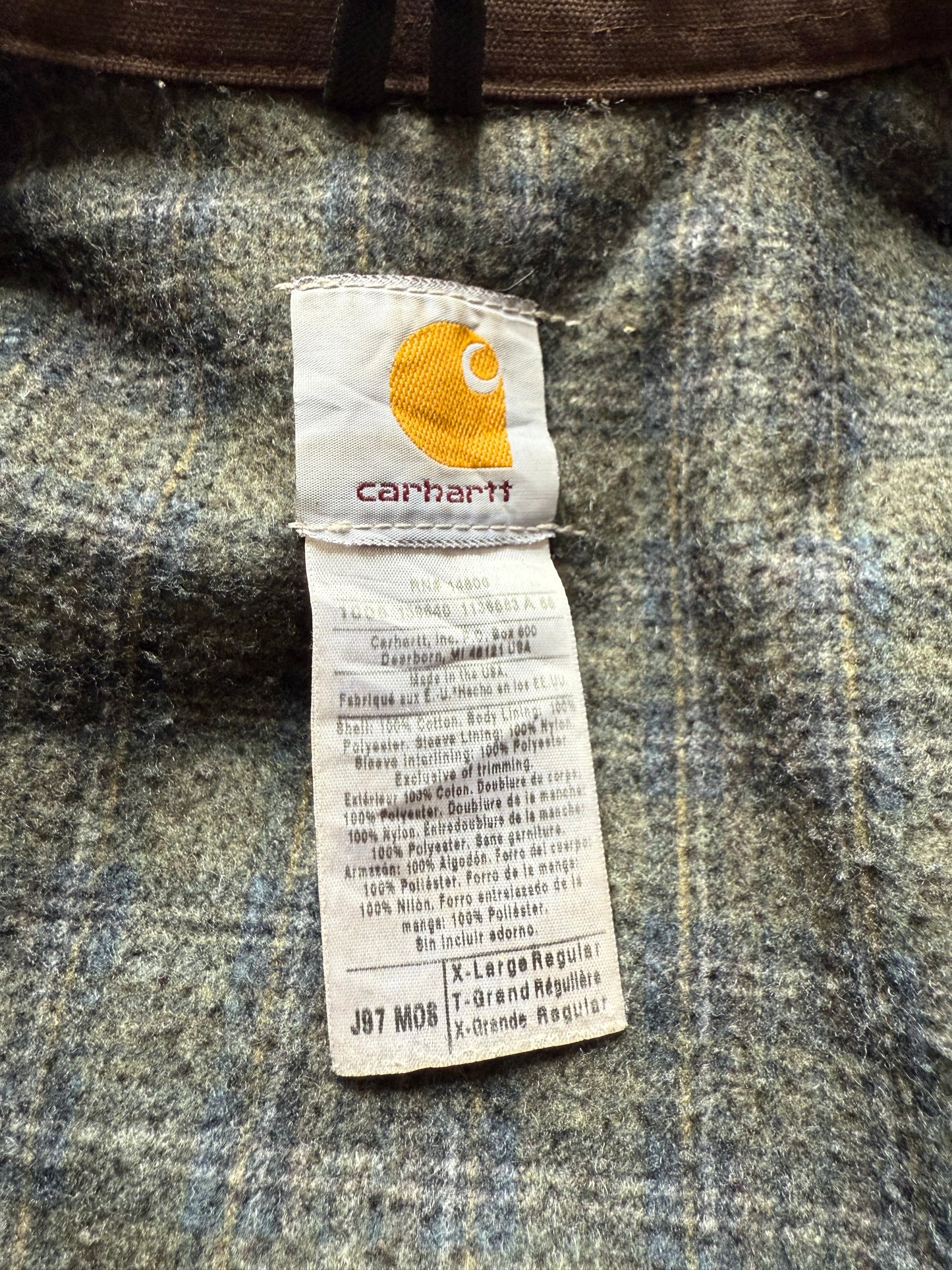 Faded Olive Green Carhartt Detroit Jacket - XL