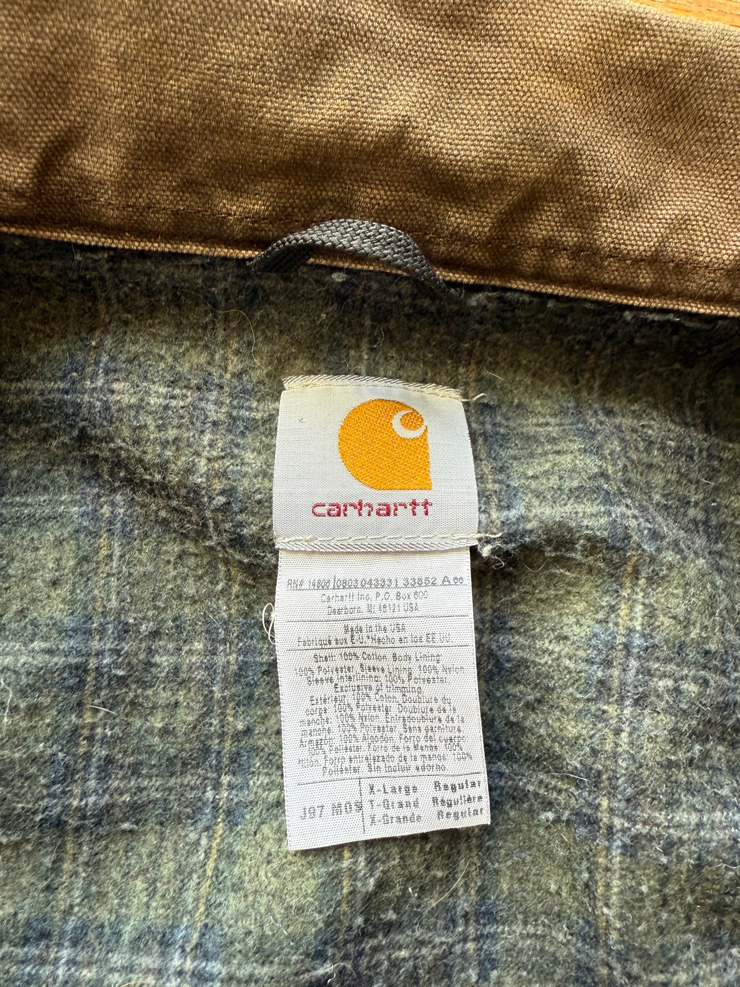 Faded Olive Green Carhartt Detroit Jacket - XL