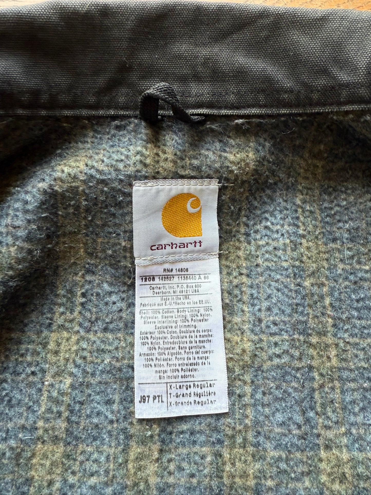 Faded Petrol Blue Carhartt Detroit Jacket - XL