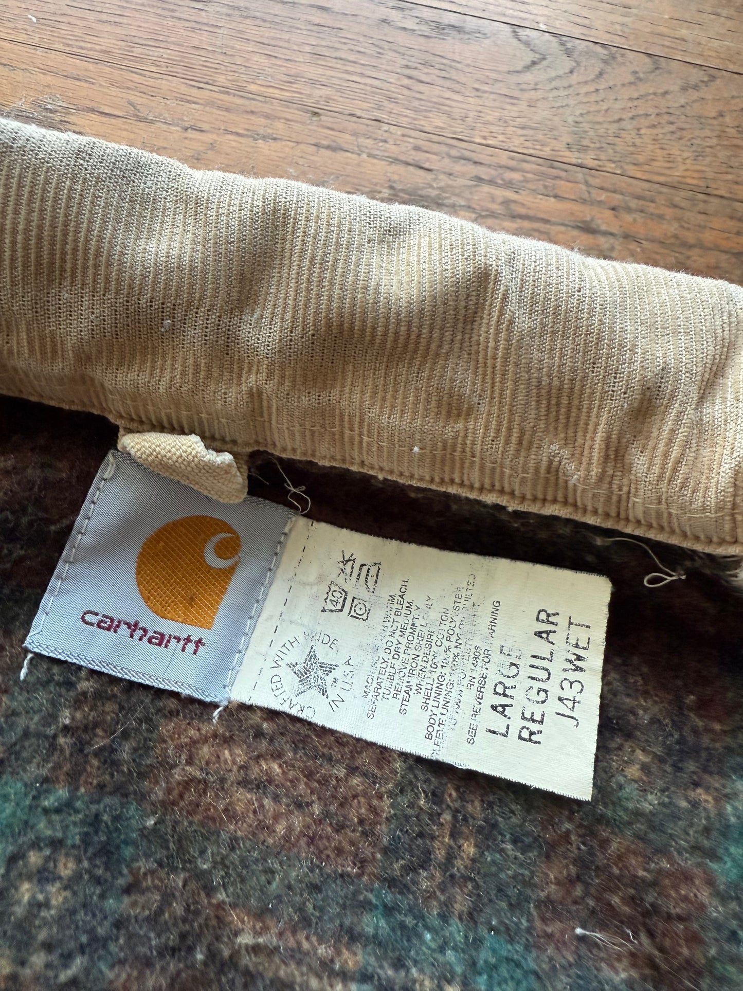 Faded Cream Carhartt Detroit Jacket - Boxy M-L