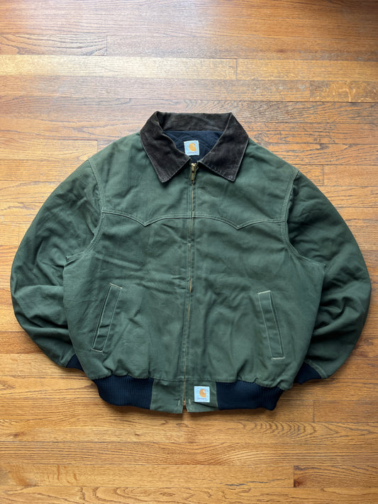 褪色橄榄绿色 Carhartt Santa Fe 夹克 - XL