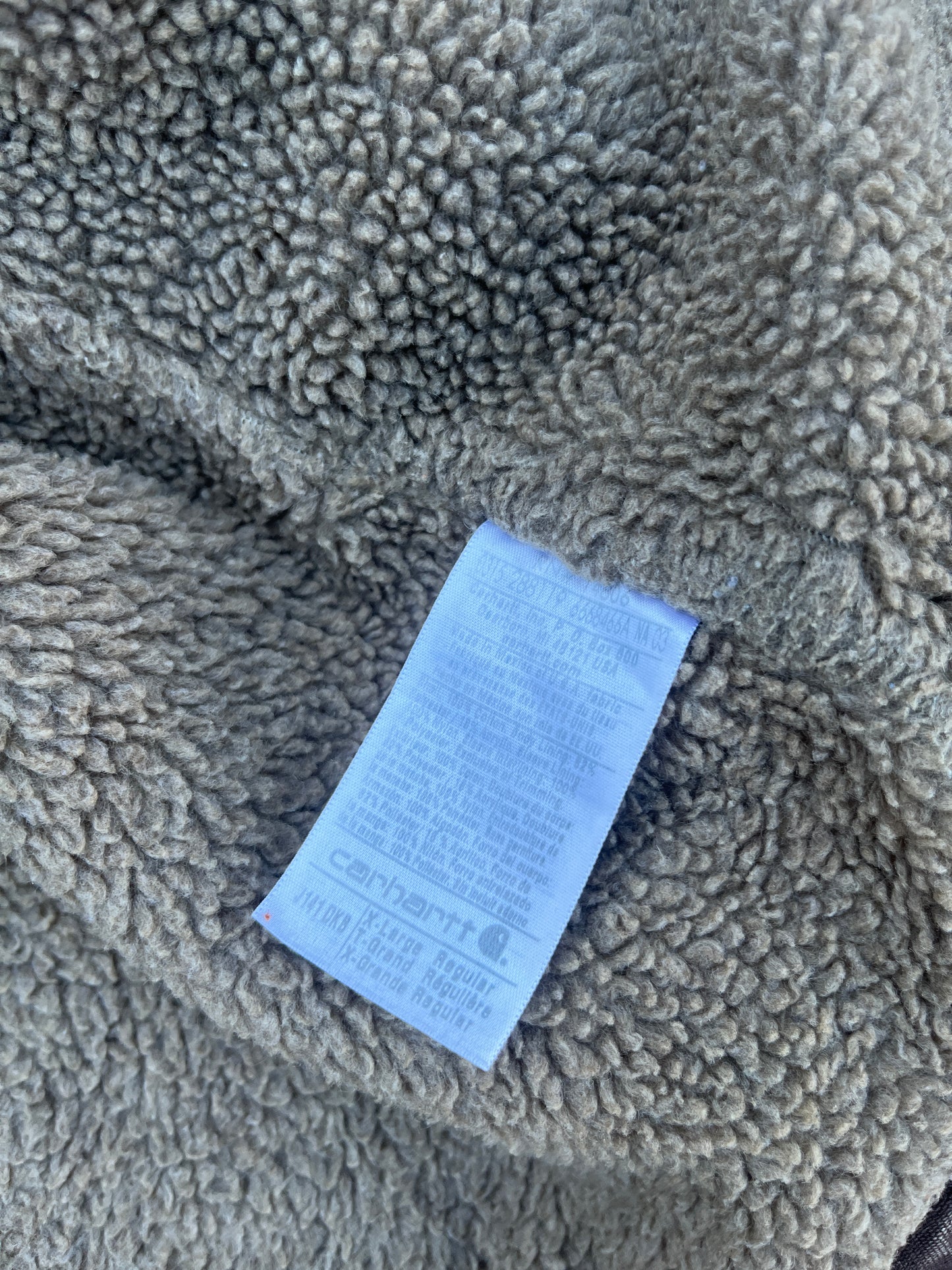 Faded Brown Carhartt Sherpa Lined Jacket - Fits L-XL