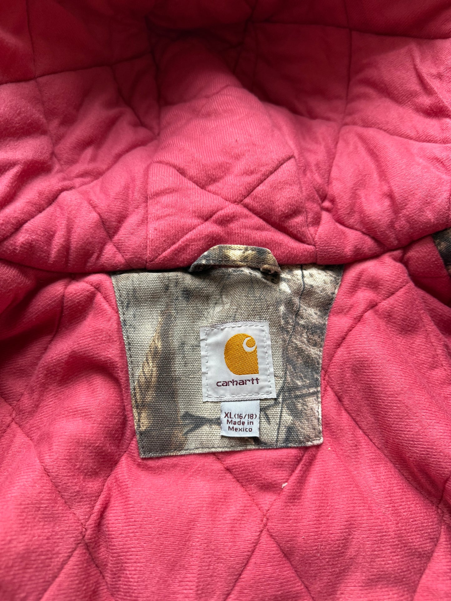 Faded Pink Lined Realtree Carhartt Active Jacket - Large