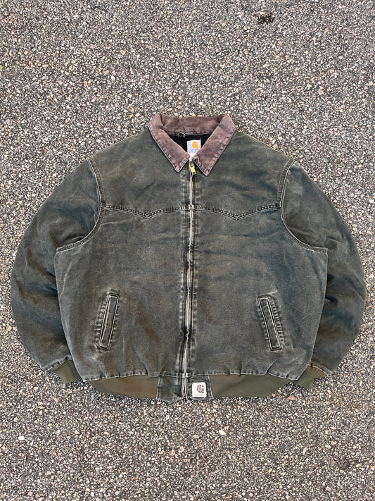 Faded Olive Green Carhartt Santa Fe Jacket - 2XL