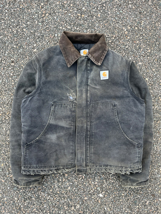 Faded n Distressed Black Carhartt Arctic Jacket - Medium
