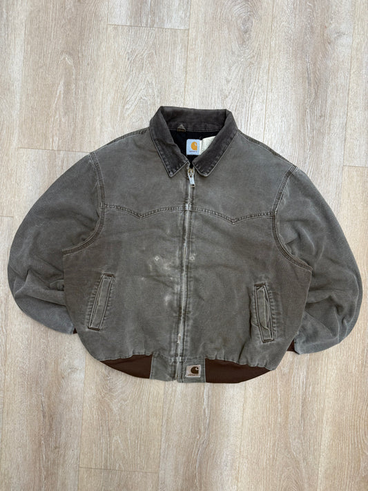 Faded Chestnut Brown Carhartt Santa Fe Jacket - Large