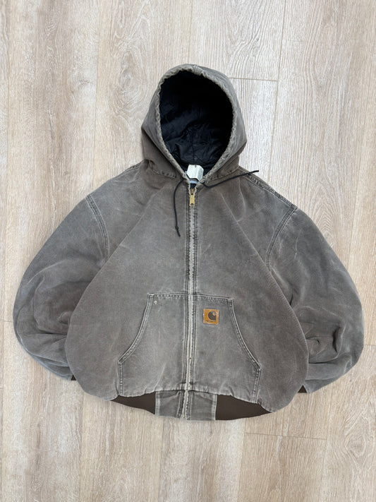 Faded Chestnut Brown Carhartt Active Jacket - Large