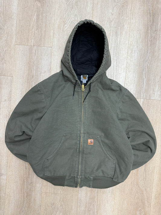 Faded Army Green Carhartt Active Jacket - Medium