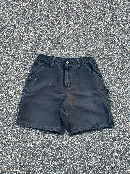 Faded n Distressed Black Carhartt Shorts - 30