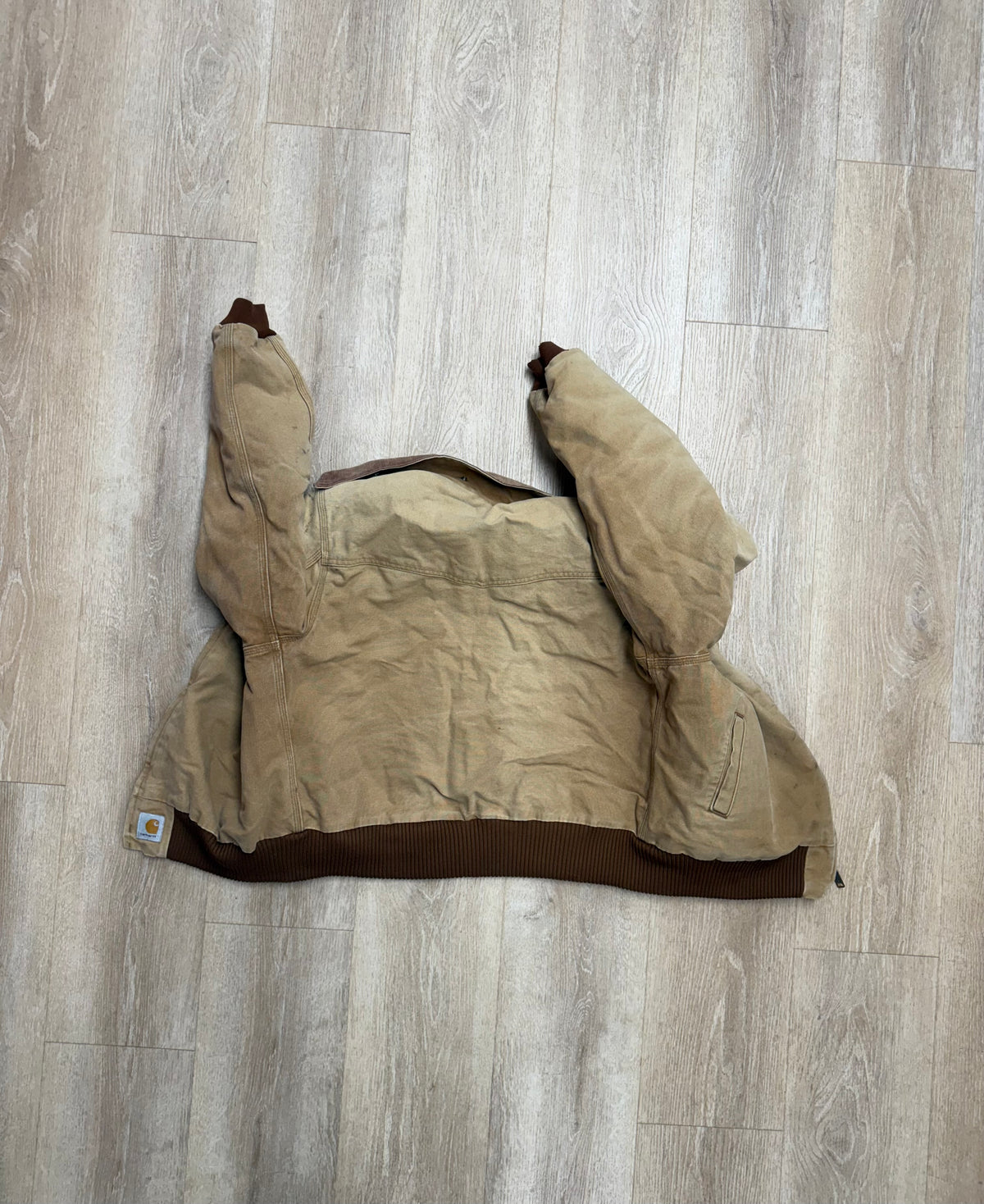 Faded Brown Carhartt Santa Fe Jacket - Large