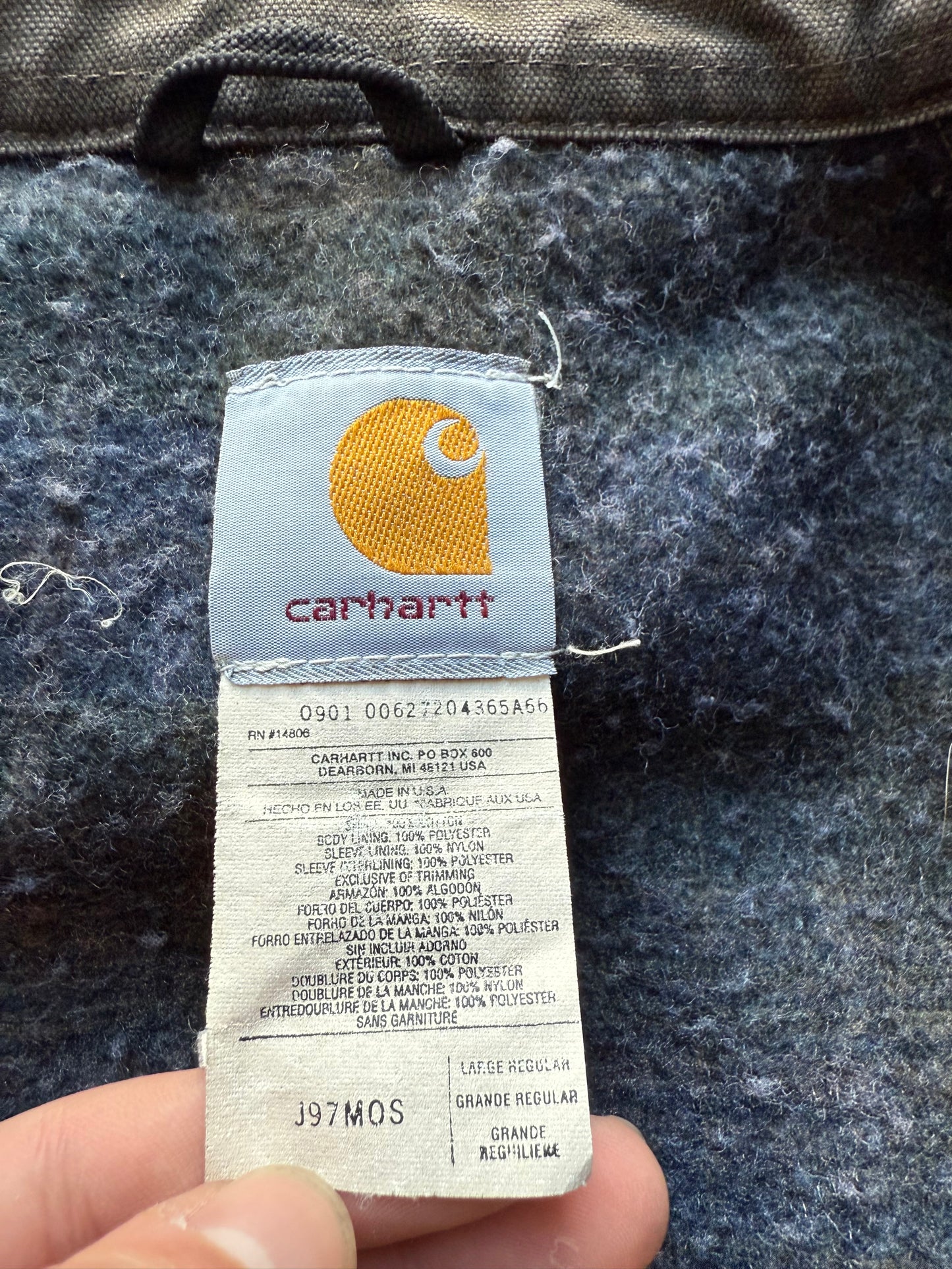 Faded Olive Green Carhartt Detroit Jacket - Large