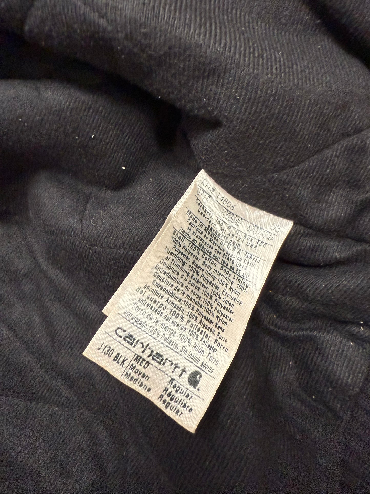 Faded Black Carhartt Active Jacket - Medium