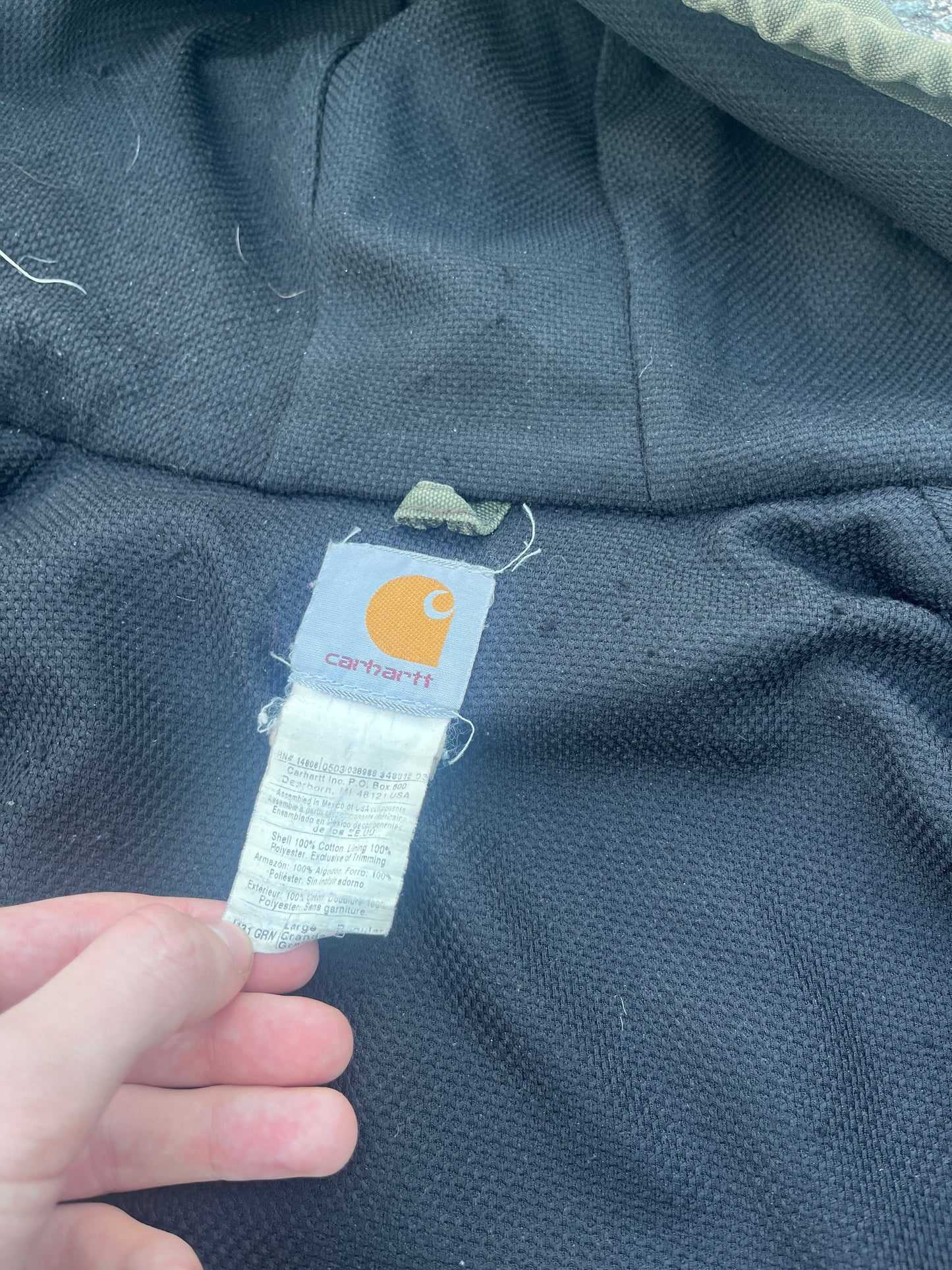 褪色军绿色 Carhartt 运动夹克 - 适合 ML