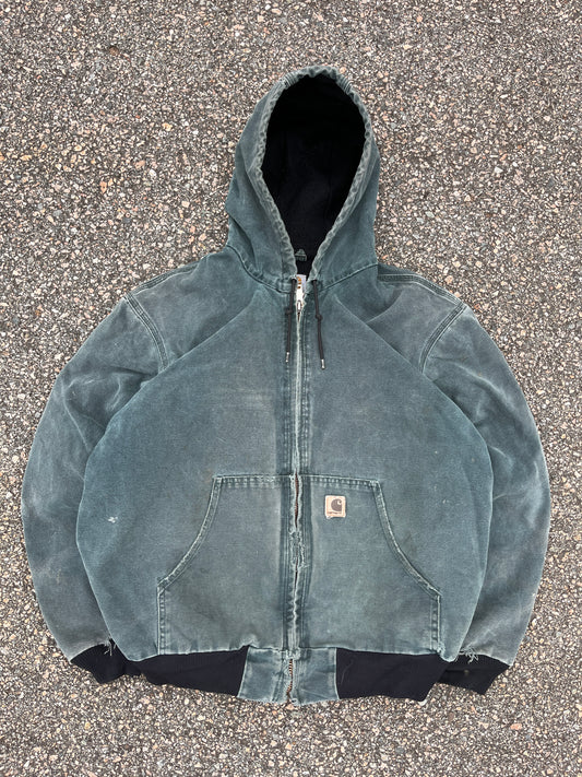 Faded n Distressed Hunter Green Carhartt Active Jacket - Boxy Large