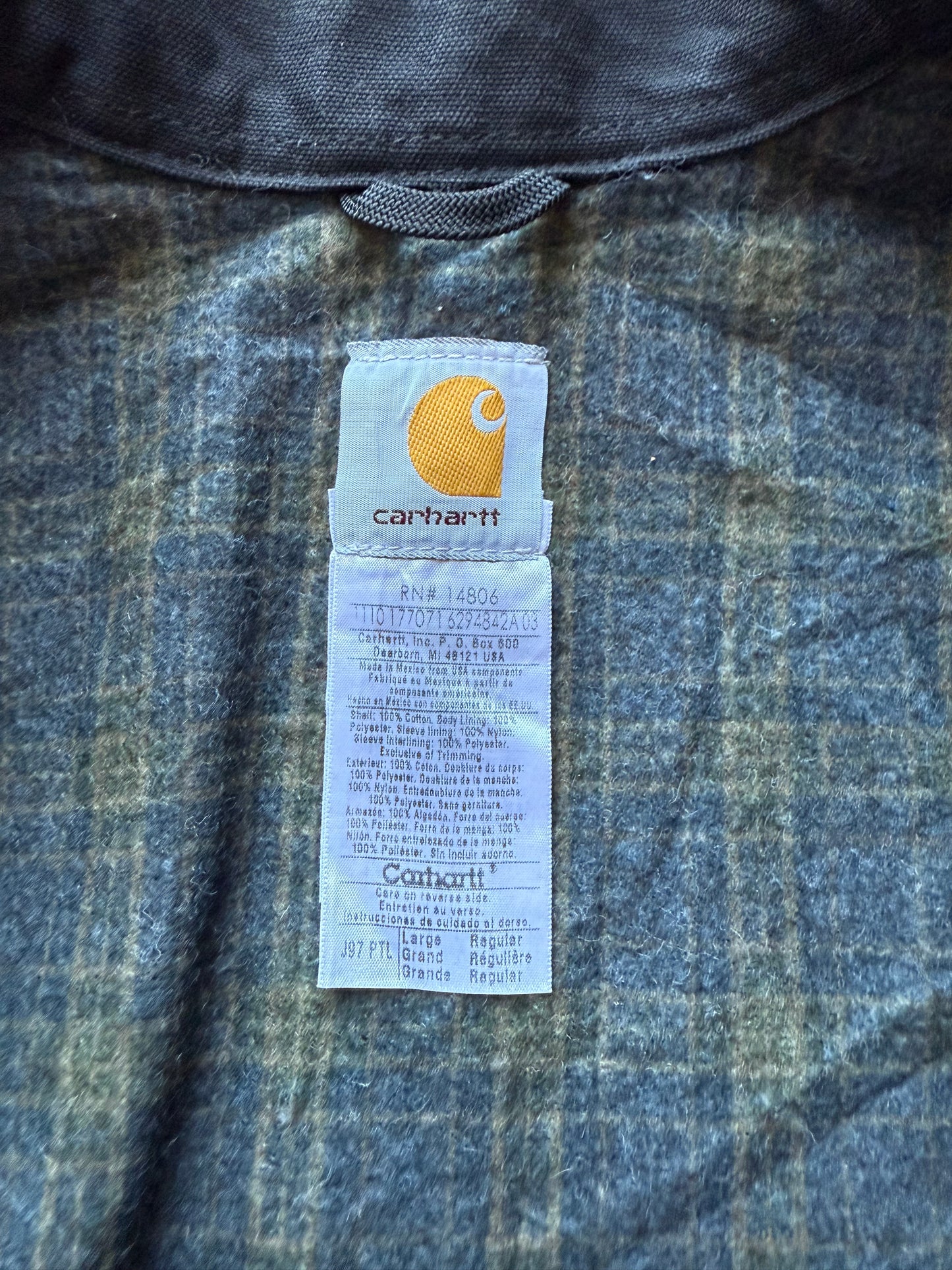 Faded Petrol Blue Carhartt Detroit Jacket - Boxy Medium