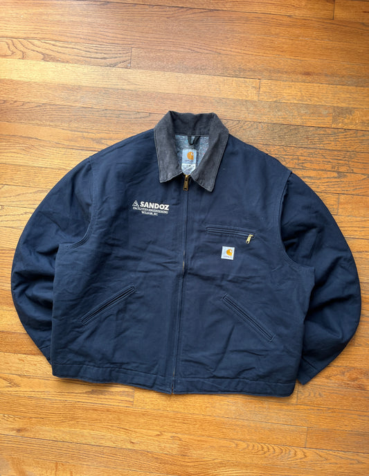 Faded Navy Blue Carhartt Detroit Jacket - Boxy XL-2XL