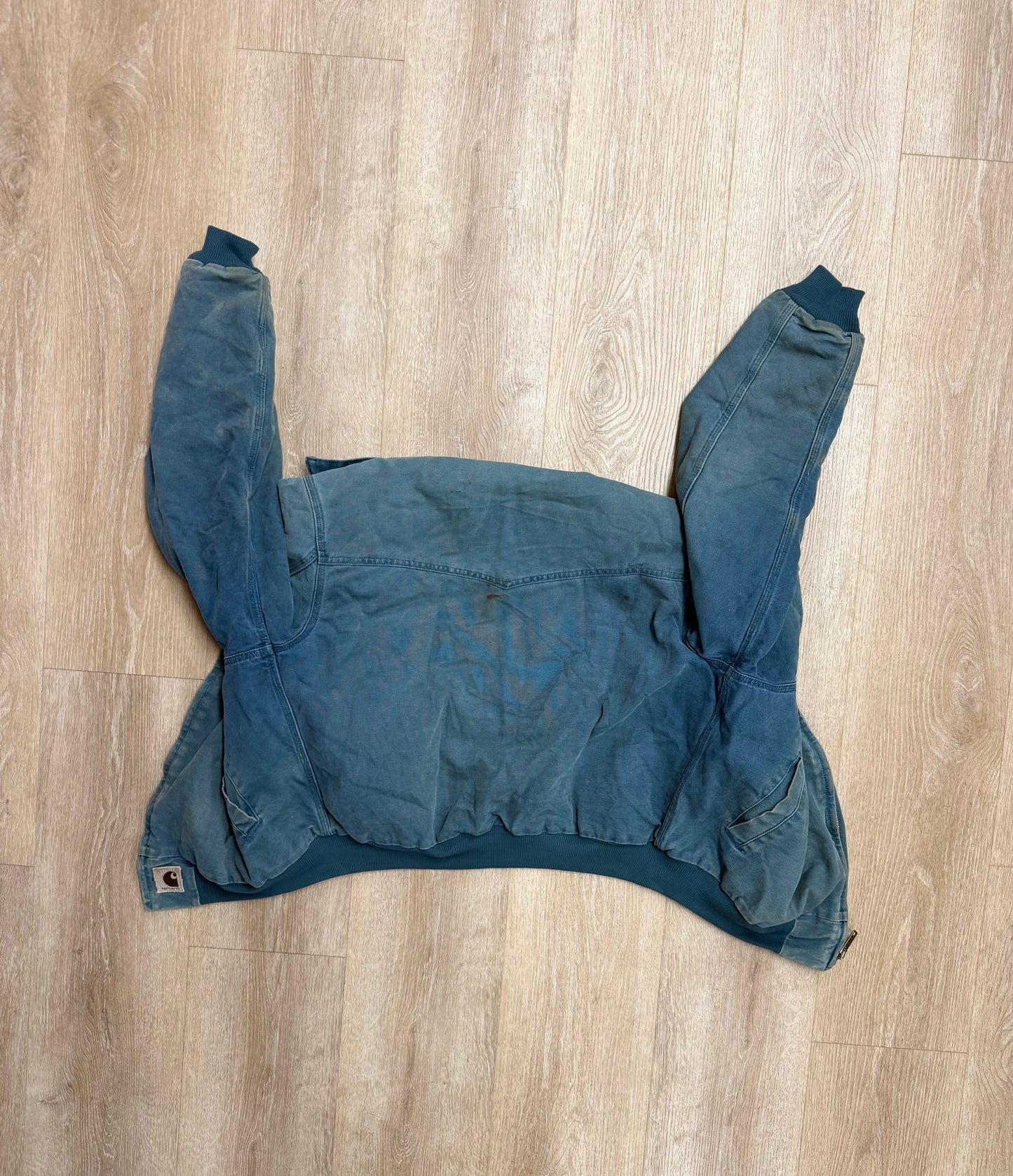 Faded Blue Carhartt Santa Fe Jacket - Large