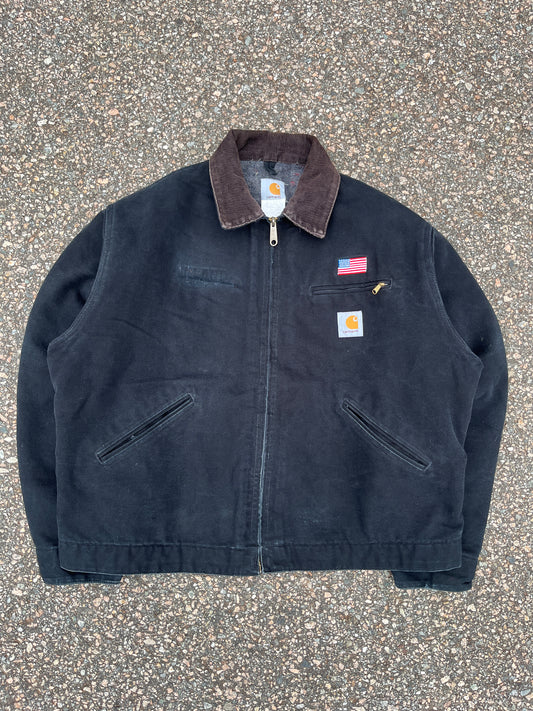 Faded Black Carhartt Detroit Jacket - Large