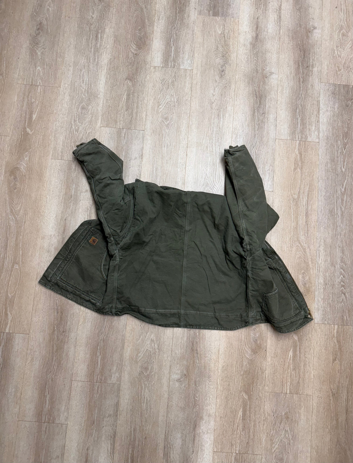 Faded Olive Green Sherpa Lined Carhartt Arctic Jacket - XL