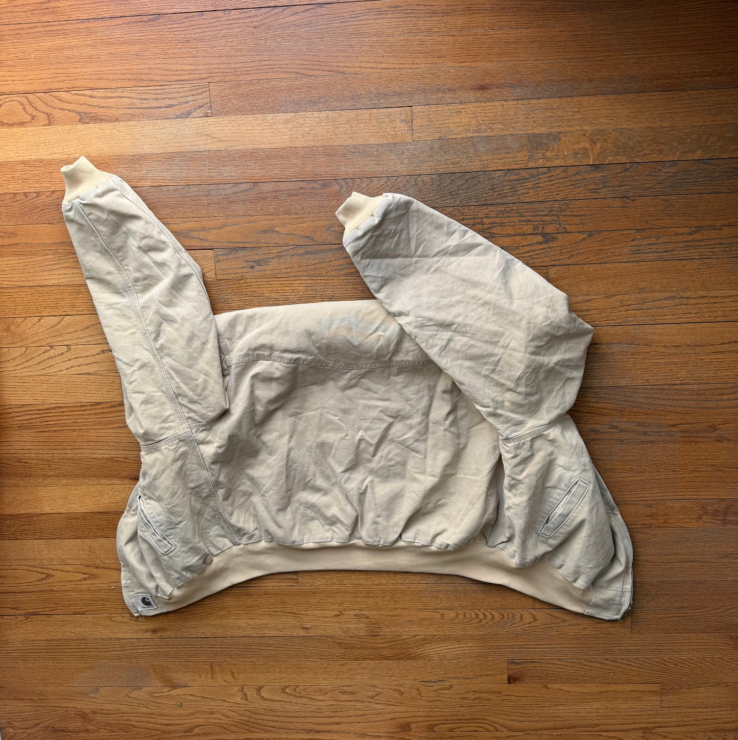 Faded Cream Carhartt Santa Fe Jacket - XL