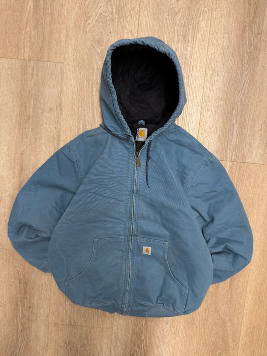 Faded Blue Carhartt Active Jacket - Medium