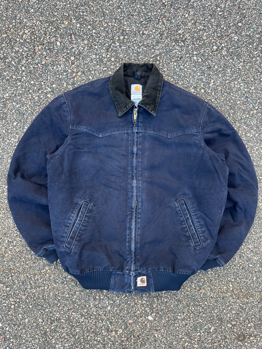 フェードミッドナイトブルーカーハートサンタフェジャケット - ラージトール