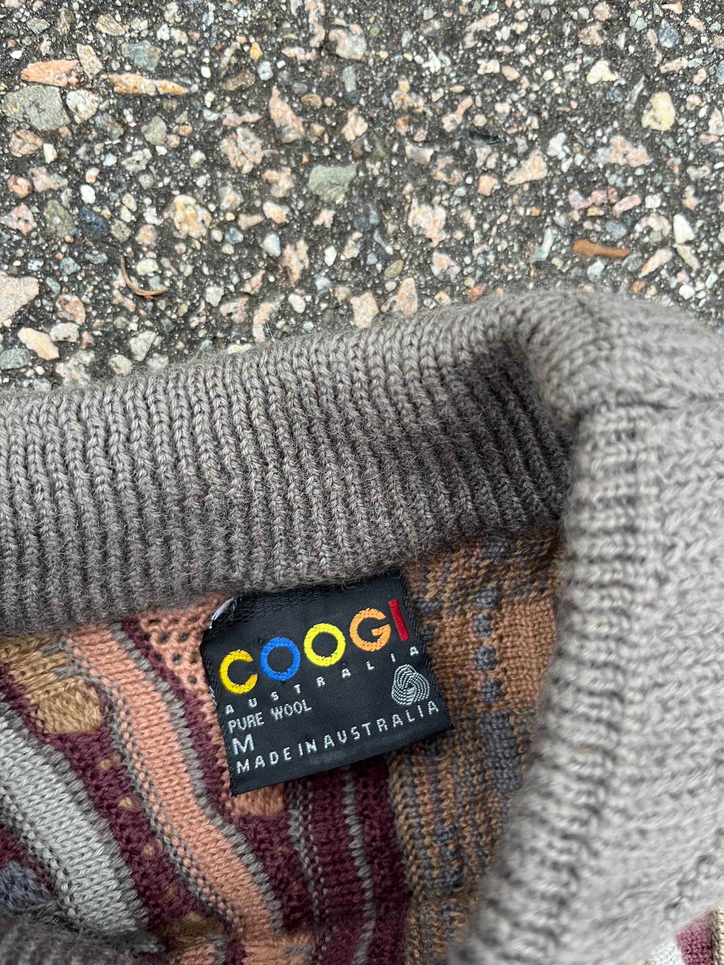 Vintage Coogi 3D Knit Pure Wool Sweater - Medium