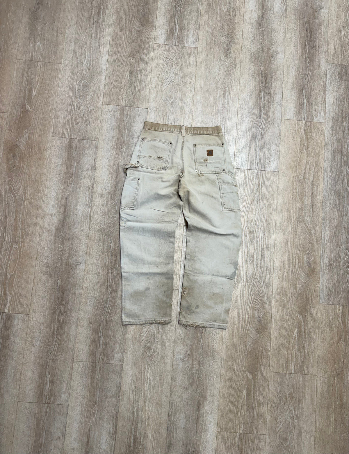 Faded Brown Carhartt Double Knee Pants - 30 x 29