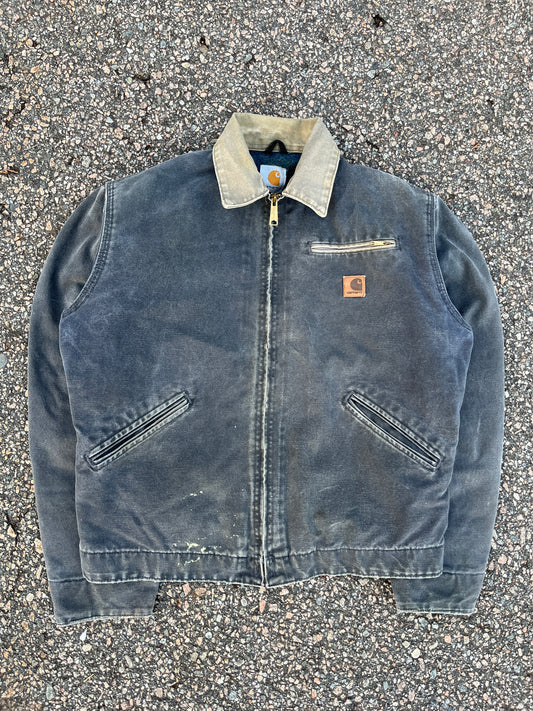 Faded Petrol Blue Carhartt Detroit Jacket - Medium