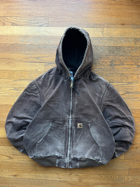 Faded Dark Brown Carhartt Active Jacket - Boxy M-L