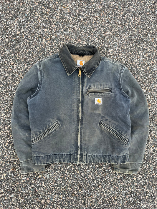 Faded Petrol Blue Carhartt Detroit Jacket - XS-S