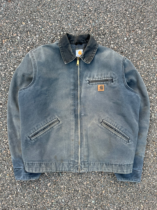 Faded Petrol Blue Carhartt Detroit Jacket - Large