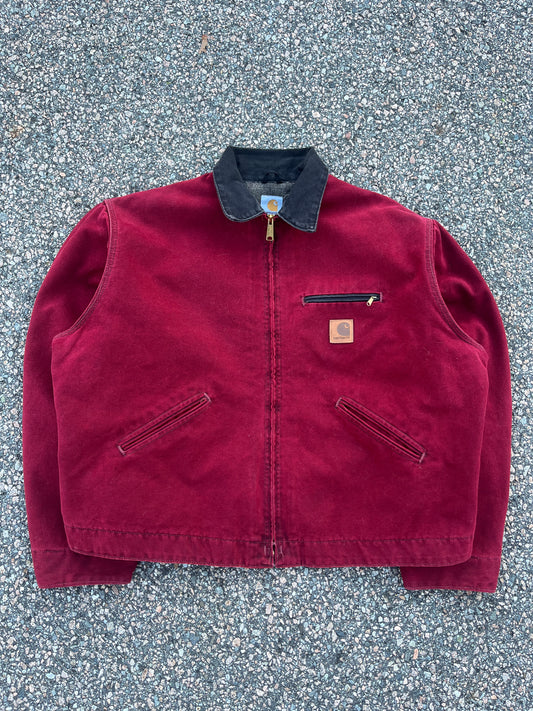 Faded Crimson Red Carhartt Detroit Jacket - Boxy XL
