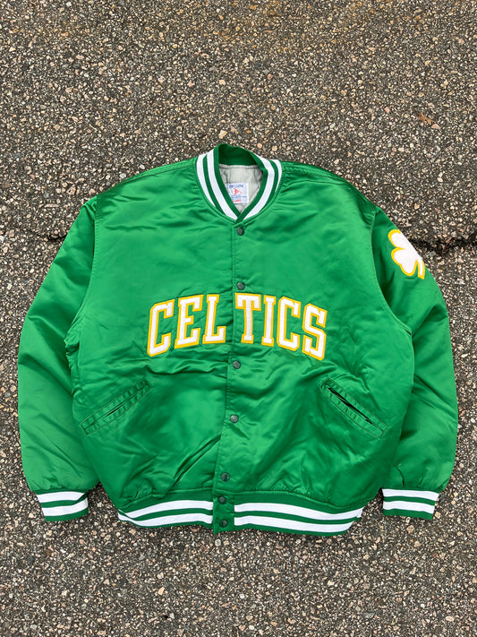 80年代ボストンセルティックスサテンジャケット - ボックスXL