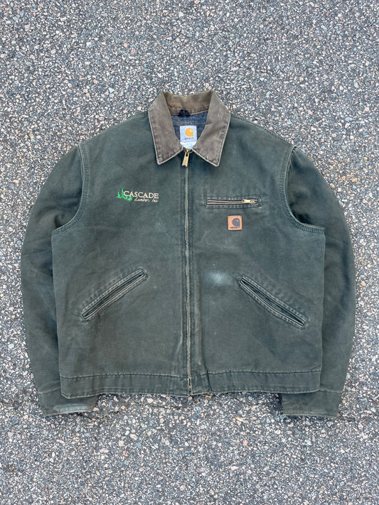 Faded Olive Green Carhartt Detroit Jacket - Boxy M-L