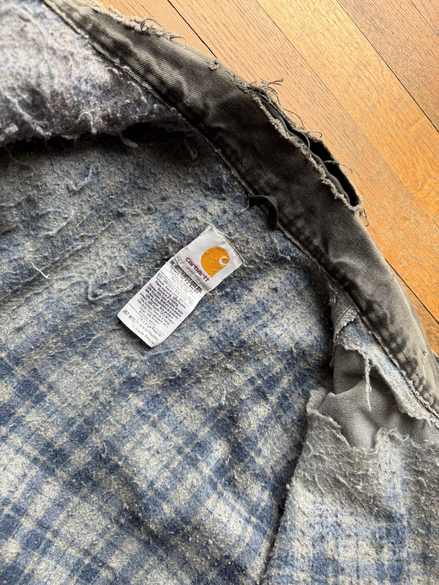 Faded Metal Grey Carhartt Detroit Jacket - Boxy L-XL