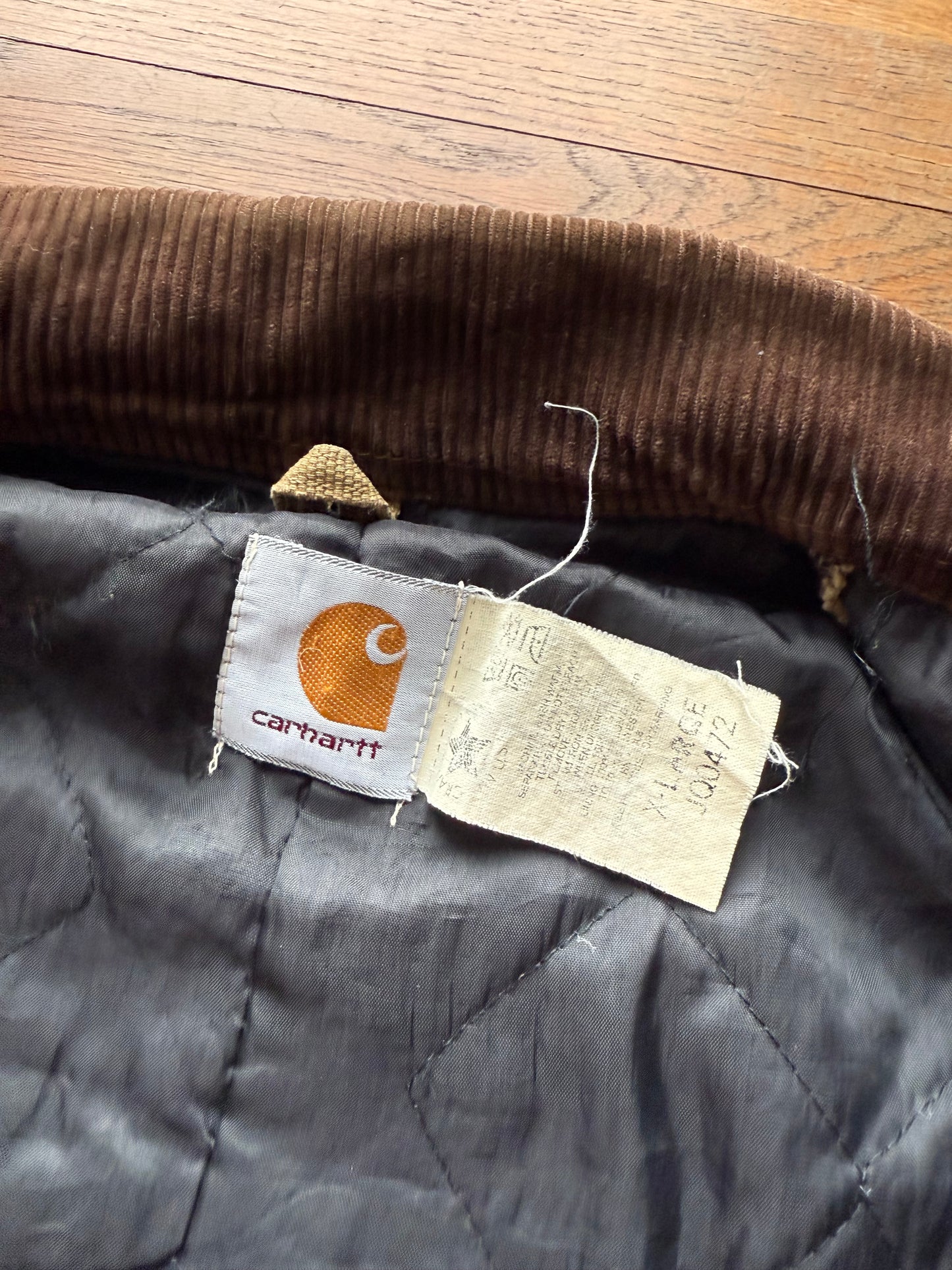 Faded Tan Quilt Lined Boulder Canvas Carhartt Detroit Jacket - XL