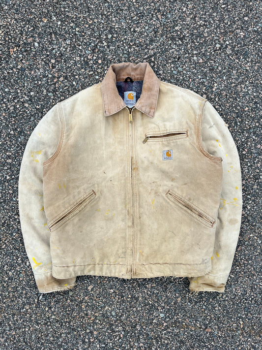 Faded n Painted Brown Carhartt Detroit Jacket - Small