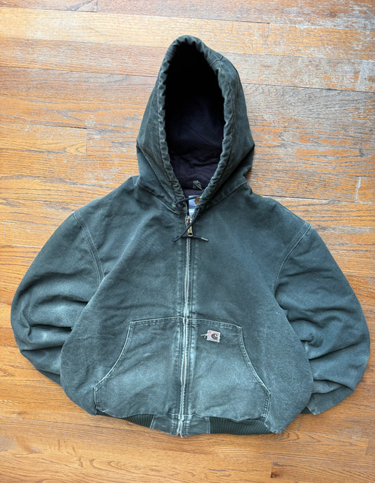 Faded Olive Green Carhartt Active Jacket - Large