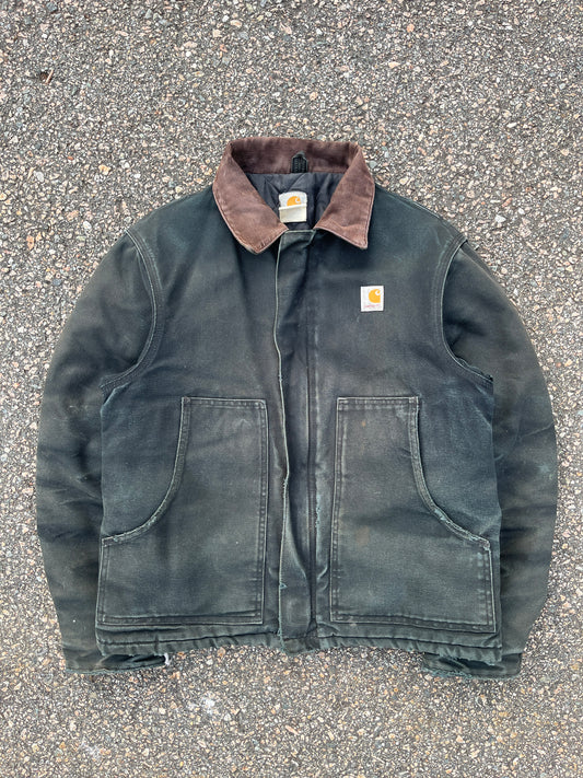 Faded n Distressed Black Carhartt Arctic Jacket - Medium