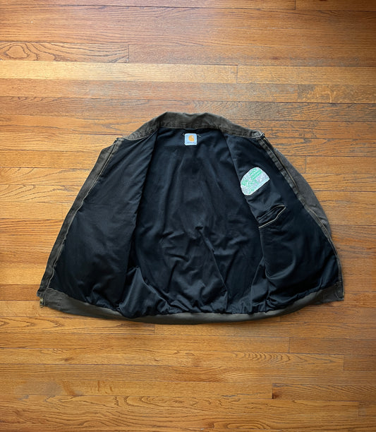 轻质褪色木材棕色 Carhartt Santa Fe 夹克 - 适合 L-XL